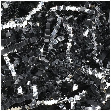 Bsc Preferred Black and Silver Metallic Blend Crinkle Paper - 10 lb. Box BUY00016834